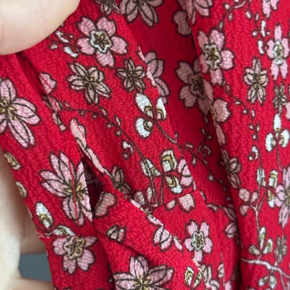 Red Floral Prairie Dress - Picture 6 of 15